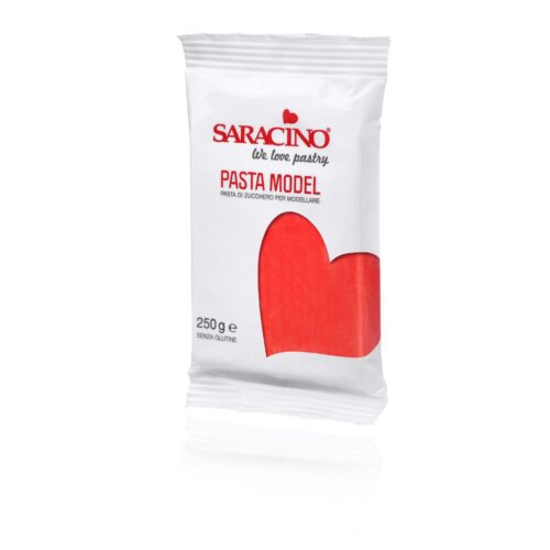 Pasta di zucchero Model rossa Saracino - 250 gr