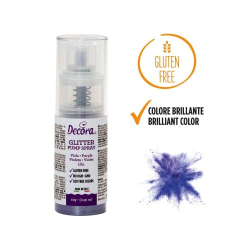 Spray colorante Glitter Viola Decora – 10 g